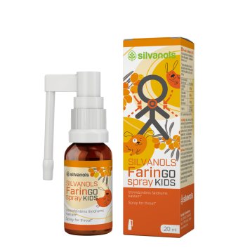 Silvanols FARINGOSPRAY Kids purškalas, 20 ml
