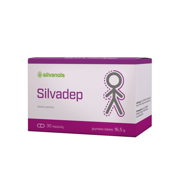 SILVANOLS maisto papildas SILVA DEP, 30 kaps.