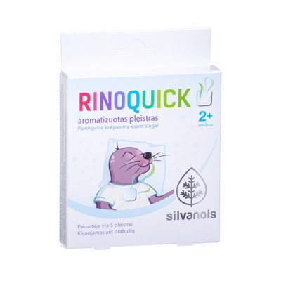 SILVANOLS RINOQUICK, aromatizuojantis pleistras, 5 vnt