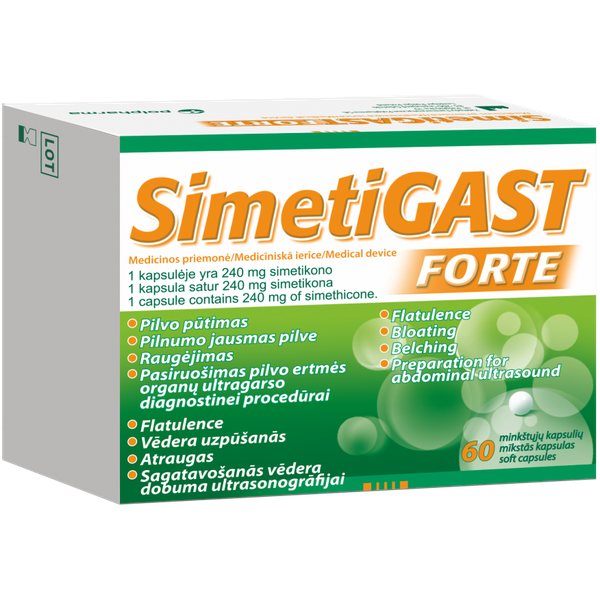 SIMETIGAST FORTE 240mg, 60 kaps.