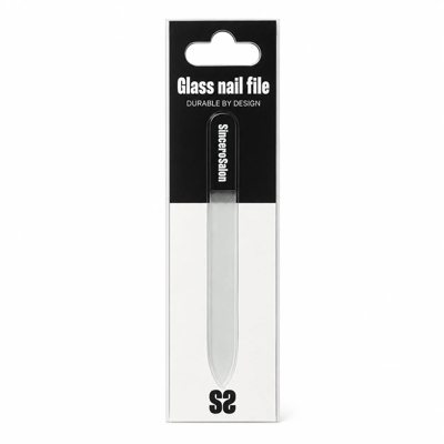 SINCERO SALON dvipusė stiklinė nagų dildė, 144 mm
