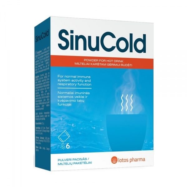 SINUCOLD maisto papildas, aviečių skonio, 6 vnt