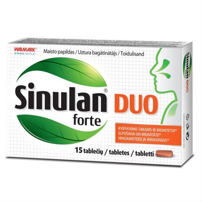 SINULAN FORTE DUO, 15 tablečių