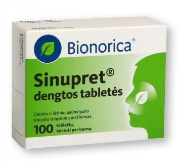 SINUPRET dengtos tabletės N100