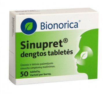 SINUPRET dengtos tabletės N50