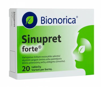 SINUPRET Forte dengtos tabletės N20