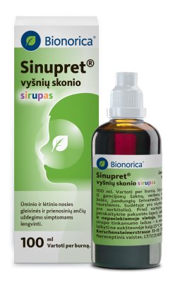 SINUPRET vyšnių skonio sirupas, 100 ml