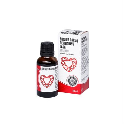 ŠIRDIES DARBĄ GERINANTYS LAŠAI VALENTIS, geriamieji lašai, tirpalas, 30 ml