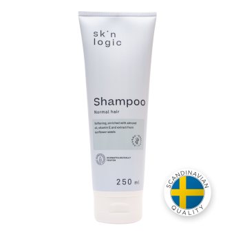SKIN LOGIC minkštinamasis šampūnas normaliems plaukams, 250 ml
