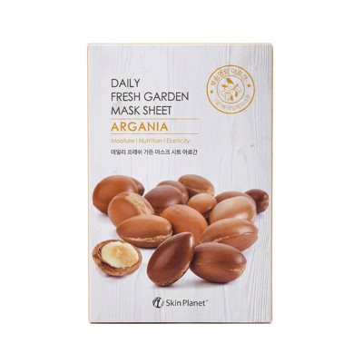 Skin Planet Daily Fresh Garden lakštinė veido kaukė su argano aliejumi ×10vnt, 25 g