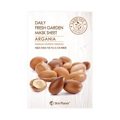Skin Planet Daily Fresh Garden lakštinė veido kaukė su argano aliejumi, 25 g