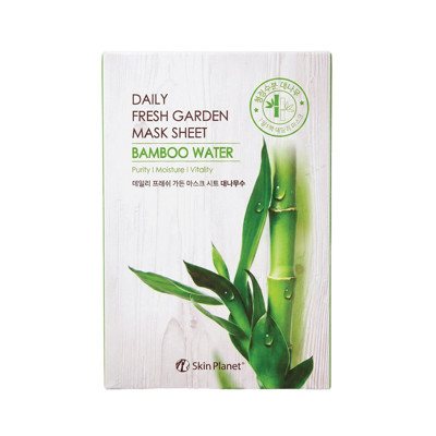 Skin Planet Daily Fresh Garden lakštinė veido kaukė su bambuko vandeniu ×10vnt, 25 g