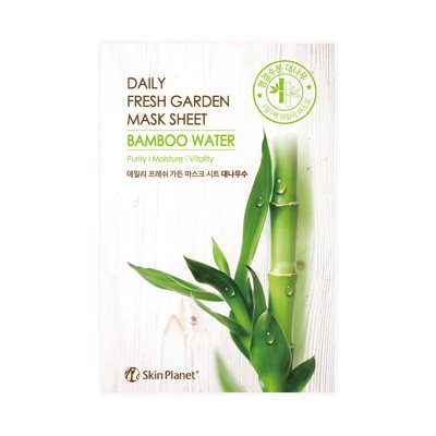 Skin Planet Daily Fresh Garden lakštinė veido kaukė su bambuko vandeniu, 25 g