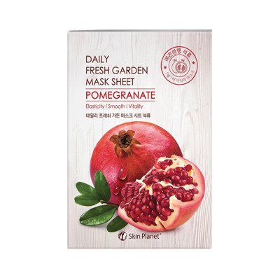 Skin Planet Daily Fresh Garden lakštinė veido kaukė su granatais ×10vnt, 25 g