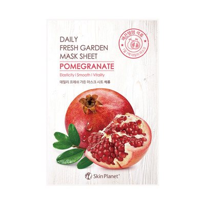 Skin Planet Daily Fresh Garden lakštinė veido kaukė su granatais, 25 g