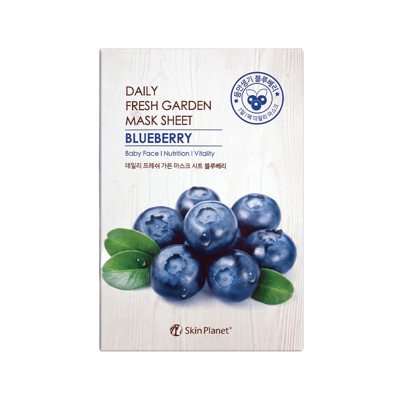 Skin Planet Daily Fresh Garden lakštinė veido kaukė su mėlynėmis ×10vnt, 25 g