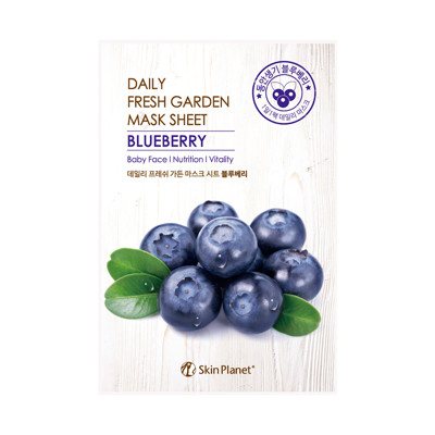 Skin Planet Daily Fresh Garden lakštinė veido kaukė su mėlynėmis, 25 g