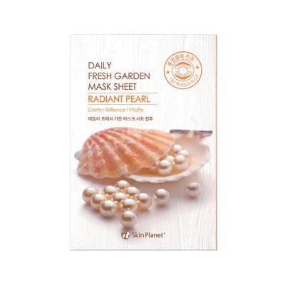 Skin Planet Daily Fresh Garden lakštinė veido kaukė su perlais ×10vnt, 25 g