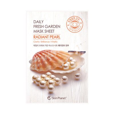 Skin Planet Daily Fresh Garden lakštinė veido kaukė su perlais, 25 g