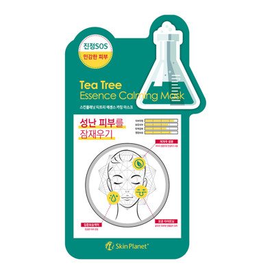 Skin Planet raminamoji lakštinė veido kaukė su arbatmedžiu, 26 g