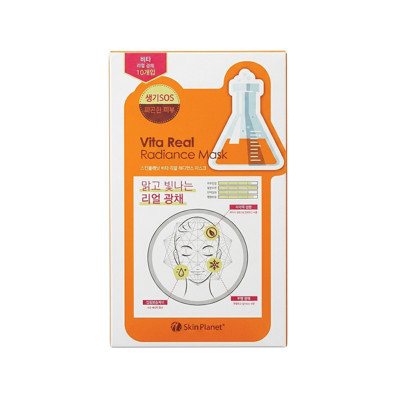 Skin Planet skaistinamoji lakštinė veido kaukė su vitaminais ×10vnt, 26 g