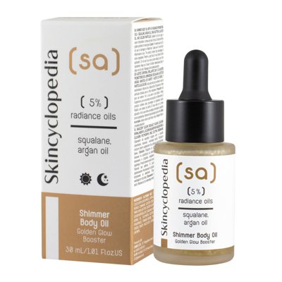 Skincyclopedia blizgesio suteikiantis kūno aliejus su spindesį skatinančiais aliejais, 30 ml
