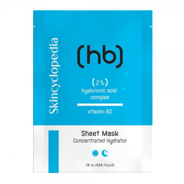 Skincyclopedia drėkinamoji lakštinė veido kaukė su hialurono rūgštimi ir vitaminu B, 1 vnt