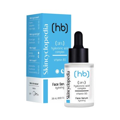 Skincyclopedia veido serumas su 10% Hialurono rūgšties kompleksu ir vit B5, 30 ml