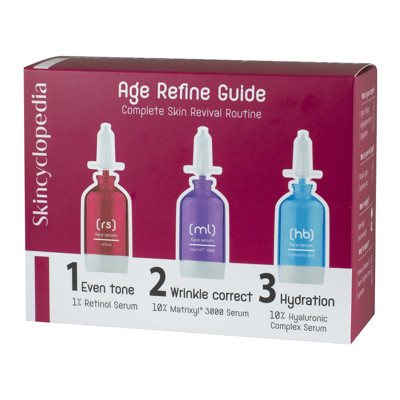 Skincyclopedia veido serumų brandžios odos priežiūrai rinkinys, 3, 15 ml