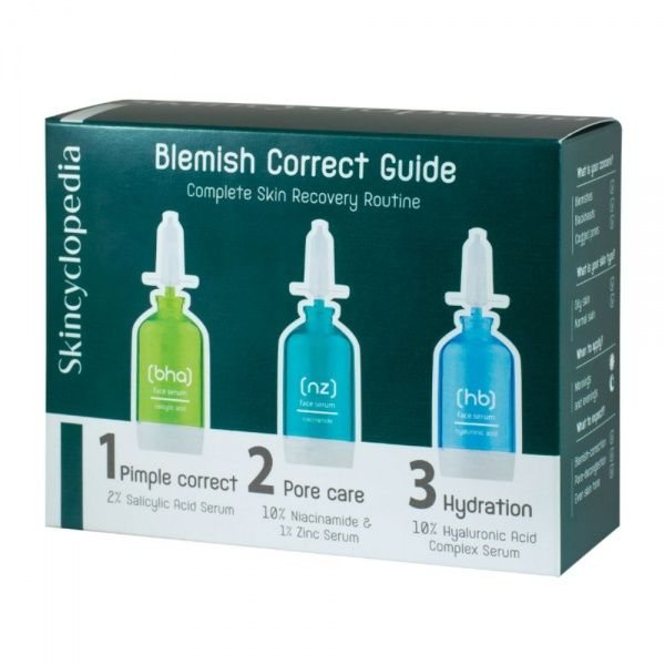 SKINCYCLOPEDIA veido serumų rinkinys BLEMISH CORRECT GUIDE, x 15 ml, 3 vnt