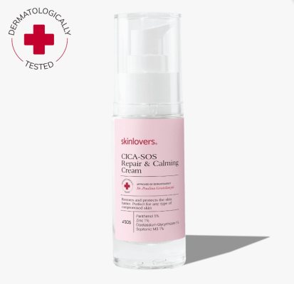 SKINLOVERS 4’SOS Cica / SOS Atkuriamasis Raminantis Veido Kremas, 30 ml