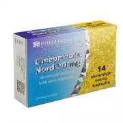 Skrandyje neirios kietosios kapsulės OMEPRAZOLE NORD 20 mg, 14 vnt