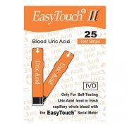 Šlapimo rūgšties kiekio kraujyje tyrimo juostelės EASYTOUCH II, 25 vnt