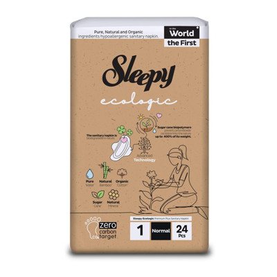 Sleepy “Ecologic” higieniniai paketai, 1 dydžio "Normal", 24 vnt