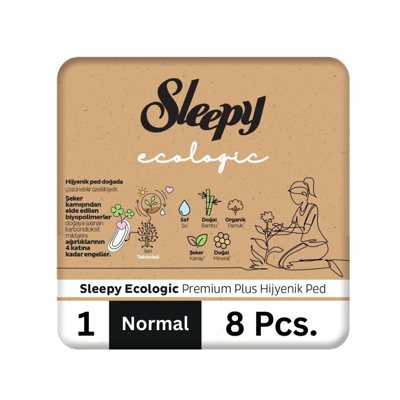 Sleepy “Ecologic” higieniniai paketai, 1 dydžio "Normal", 8 vnt