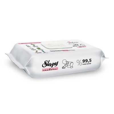Sleepy “Newborn” drėgnos servetėlės, 50 vnt