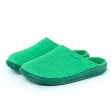 ŠLEPETĖS iš frotilės užd.galais (PU-01-01-TF/70,žalia) 48d N2