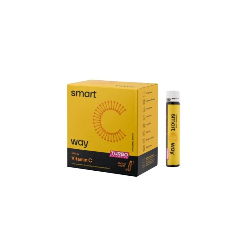 SMART WAY liposom. Vit.C 1000mg Turbo shots N15, 25 ml