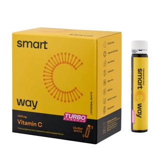 SMART WAY liposominis vit. C 1000 mg, Turbo shots, 15 buteliukų, 15 x 25 ml