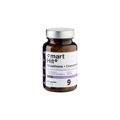 SMARTHIT VI, GLUTATHIONE + COENZYME Q10, 45 kapsulės