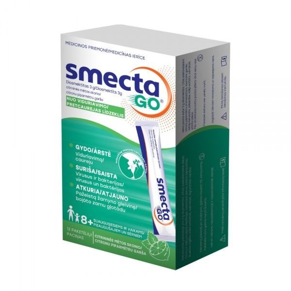 SMECTAGO citrininės mėtos skonio, 12 pak.