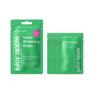 SMILEPEN POP JUICY APPLE WHITENING STRIPS, balinimo juostelės, 7 x 2 vnt