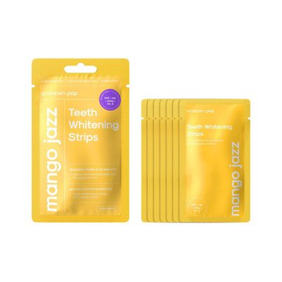 SMILEPEN POP MANGO JAZZ WHITENING STRIPS, balinimo juostelės Smilepen, 7 x 2 vnt