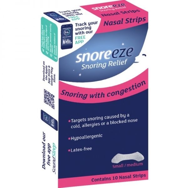 SNOREEZE nosies juostelės nuo knarkimo, S/M, 10 vnt