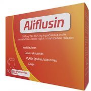 Šnypščiosios granulės mažinančios skausmą, karščiavimą ALIFLUSIN 500 mg/200 mg/4 mg, 10 vnt