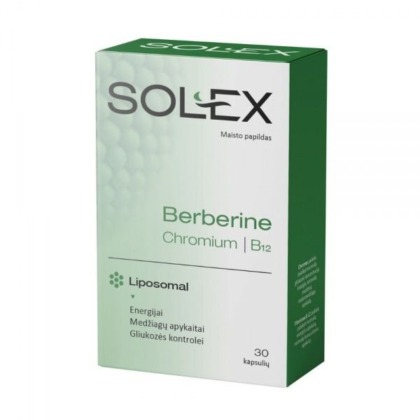 SOLEX maisto papildas BERBERINE CHROMIUM B12, 30 kaps.