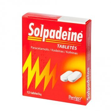 SOLPADEINE 500 mg/8 mg/30 mg tabletės N12