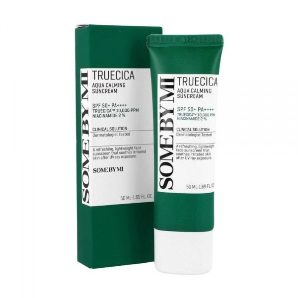 SOME BY MI apsauginis veido kremas nuo saulės TRUECICA AQUA CALMING, SPF50+, 50 ml