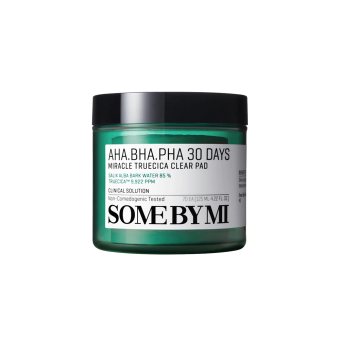 SOME BY MI, šveičiantys diskeliai su rūgštimis, AHA BHA PHA 30 Days Miracle Truecica, 125 ml, 70 vnt