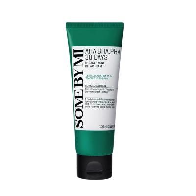 SOME BY MI veido prausiklis AHA-BHA-PHA 30 DAYS MIRACLE ACNE CLEAR FOAM, 100 ml